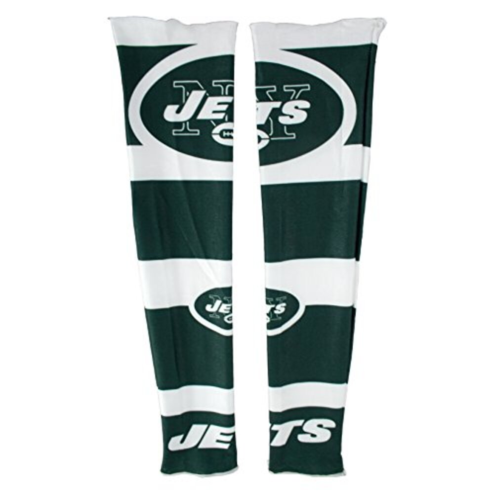 New York Jets NFL Arm Sleeves 
Green and White Striped Football